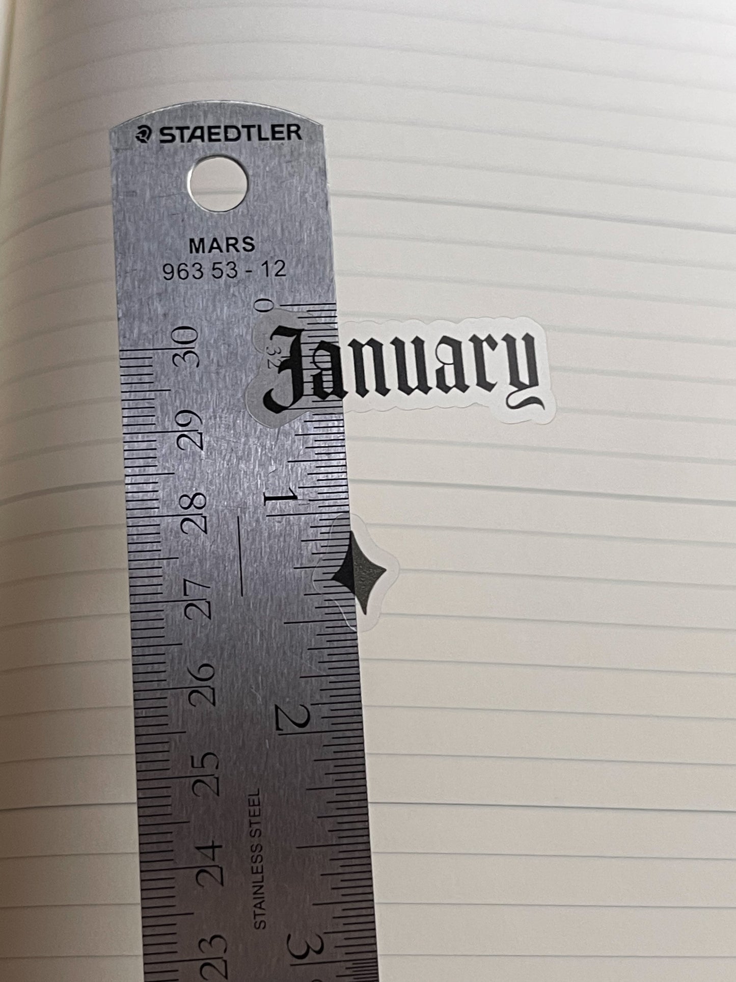 Months ✷ journaling sticker sheet