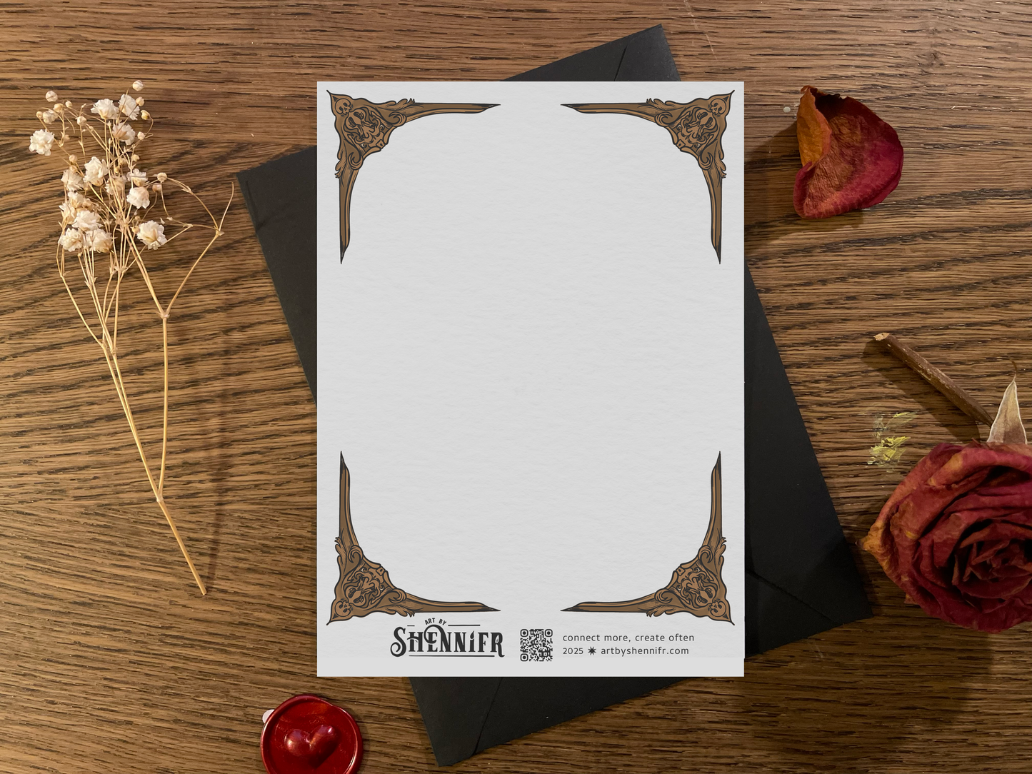 Gothic Cobweb Card | Customizable Valentine's Card