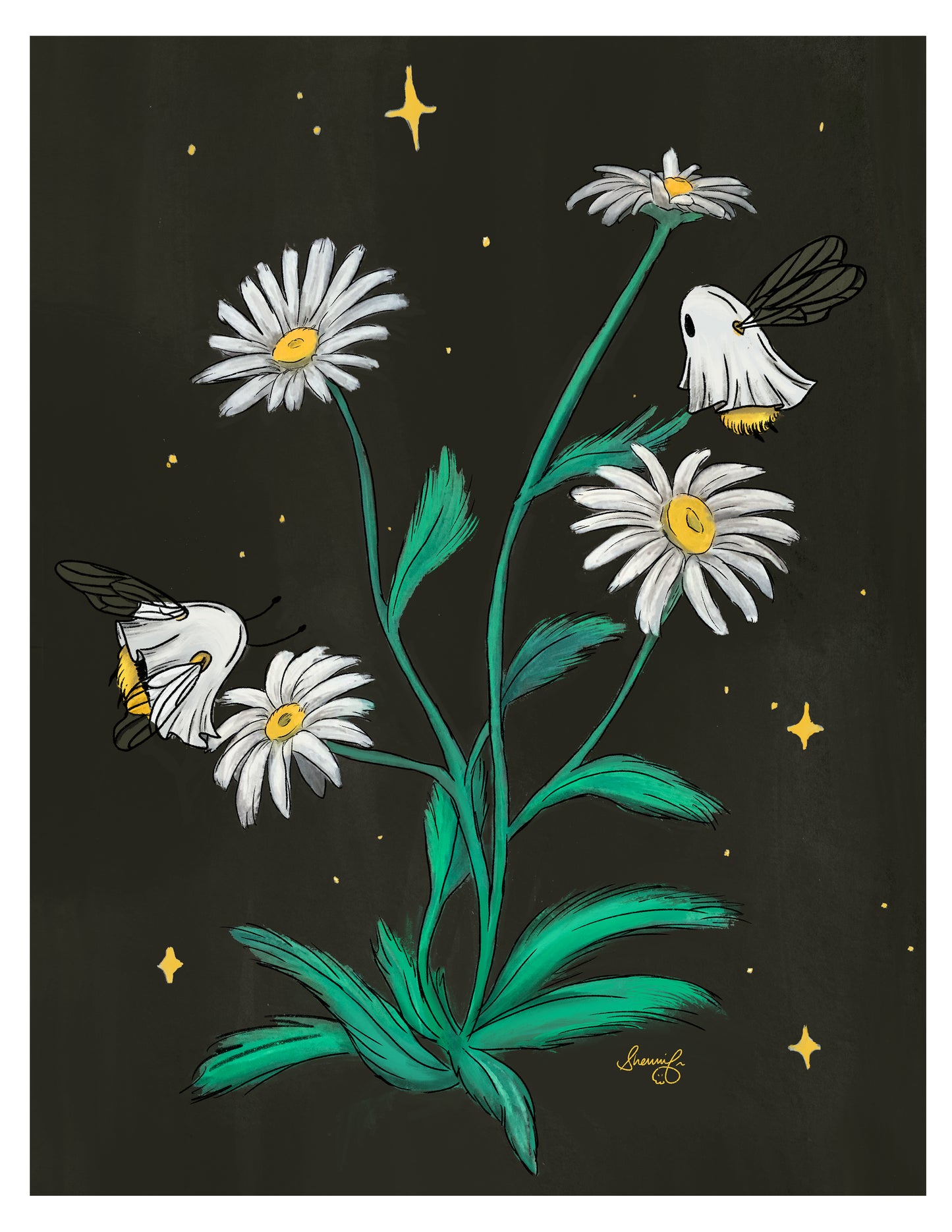 Boo-Bees Print ✦ Embellished Print