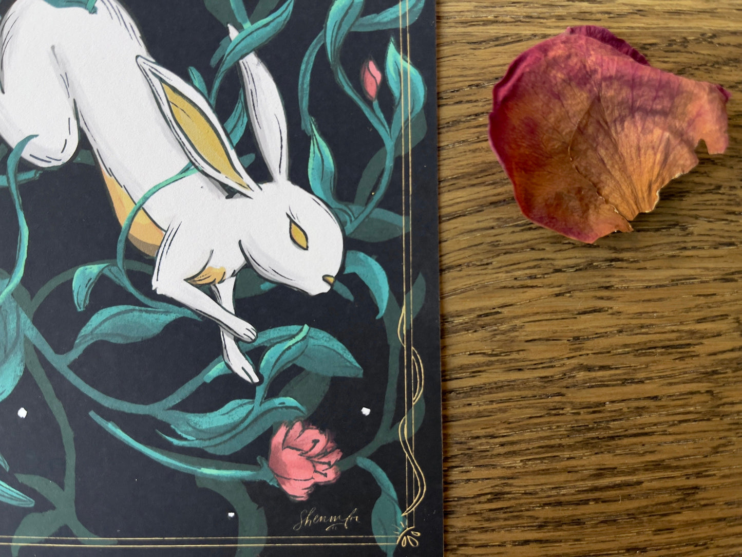 Embellished Rabbit Floral Print