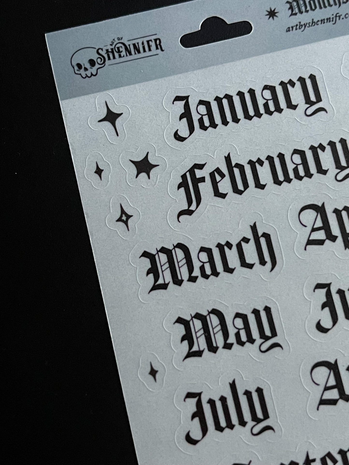 Months ✷ journaling sticker sheet