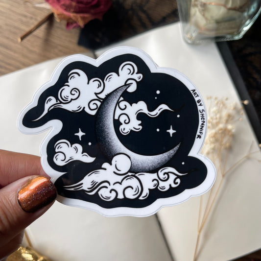 Tattoo Moon Sticker