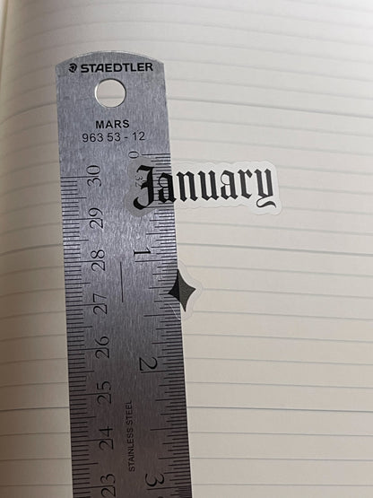 Months ✷ journaling sticker sheet