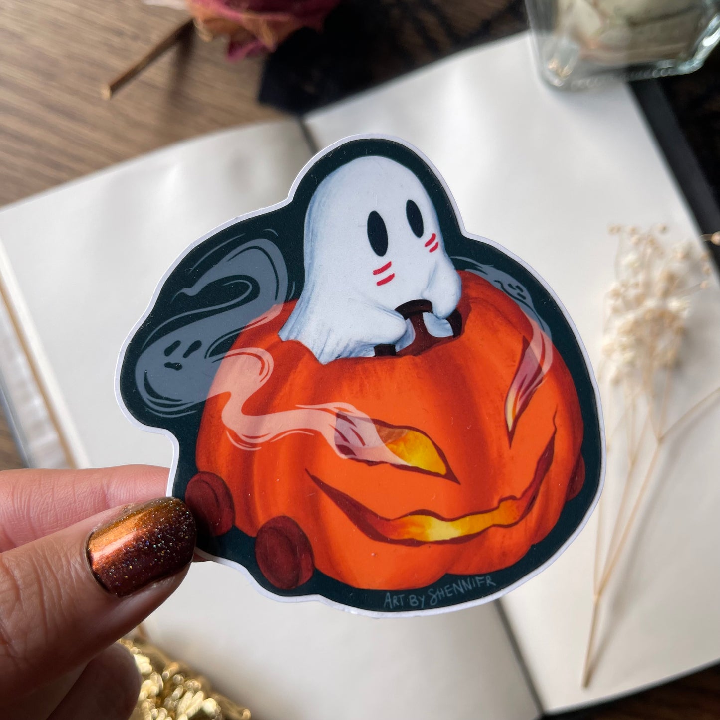 Pumpkin Rider Ghostie Sticker