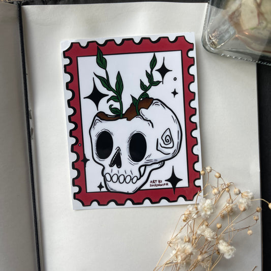 Skull Stamp Sticker