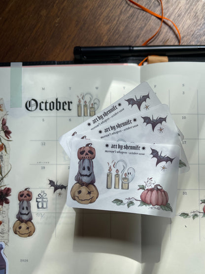 Tiny Halloween October Sticker Sheet