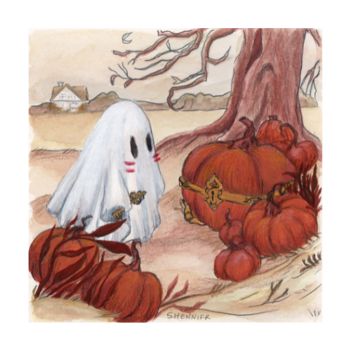 Morrow At The Pumpkin Patch Print