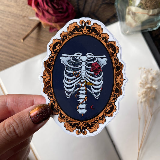 Gothic Ribcage Sticker