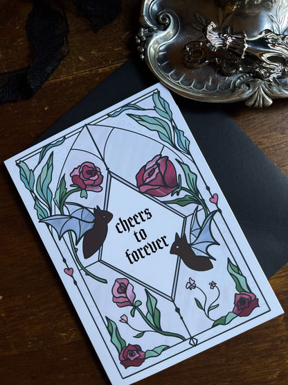 Cheers to Forever ✷ Wedding + Anniversary Card