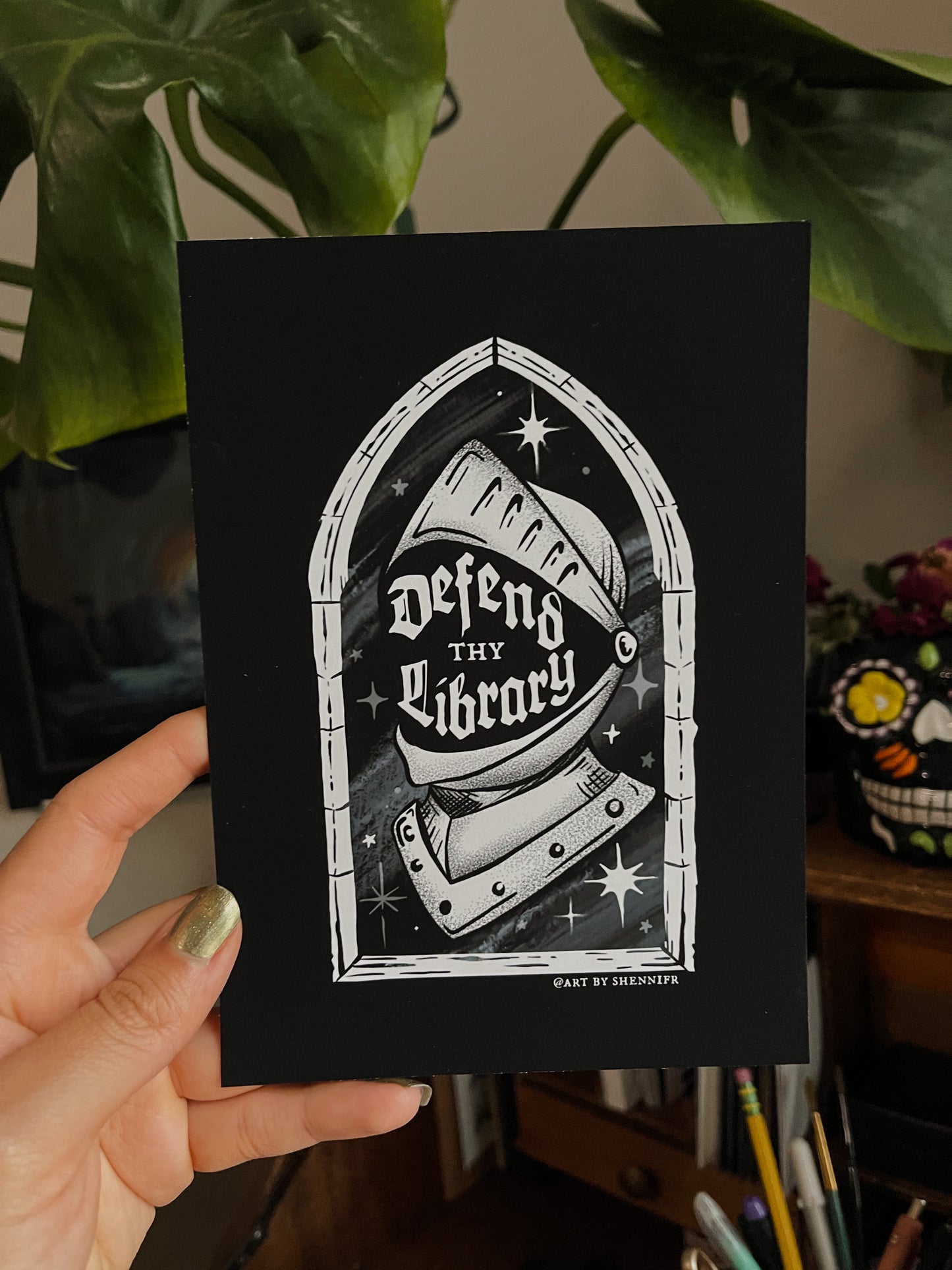 Defend Your Library Print + Postcard