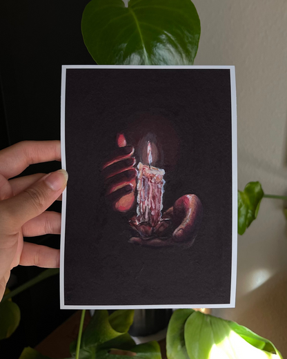 "In The Dark" Candle Print