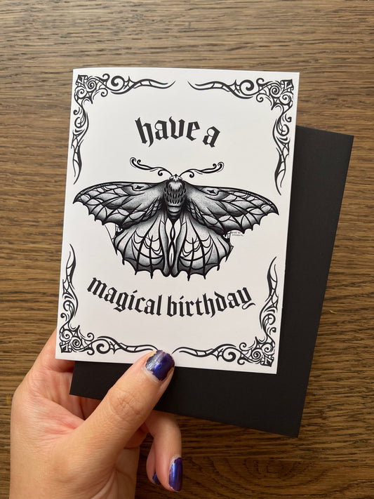 Magical Birthday Moth Card