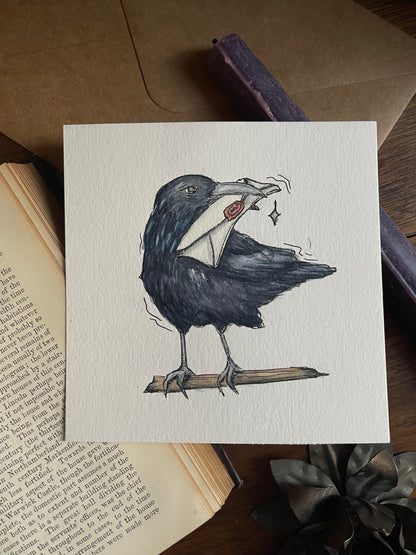 Connect More Crow Original Painting