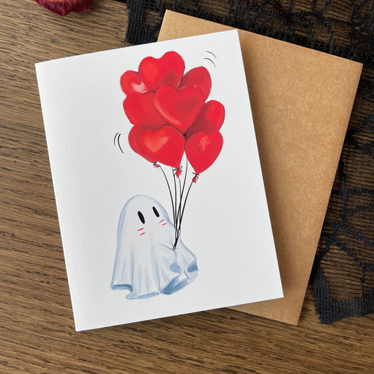 Ghost Balloon Love Card