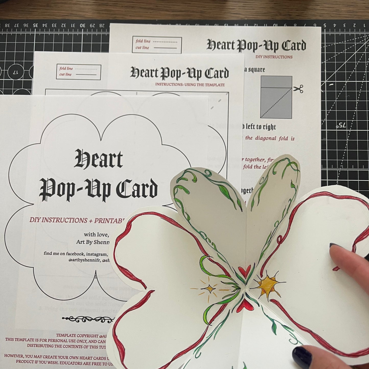 DIY Heart-Pop Up Card Instructions