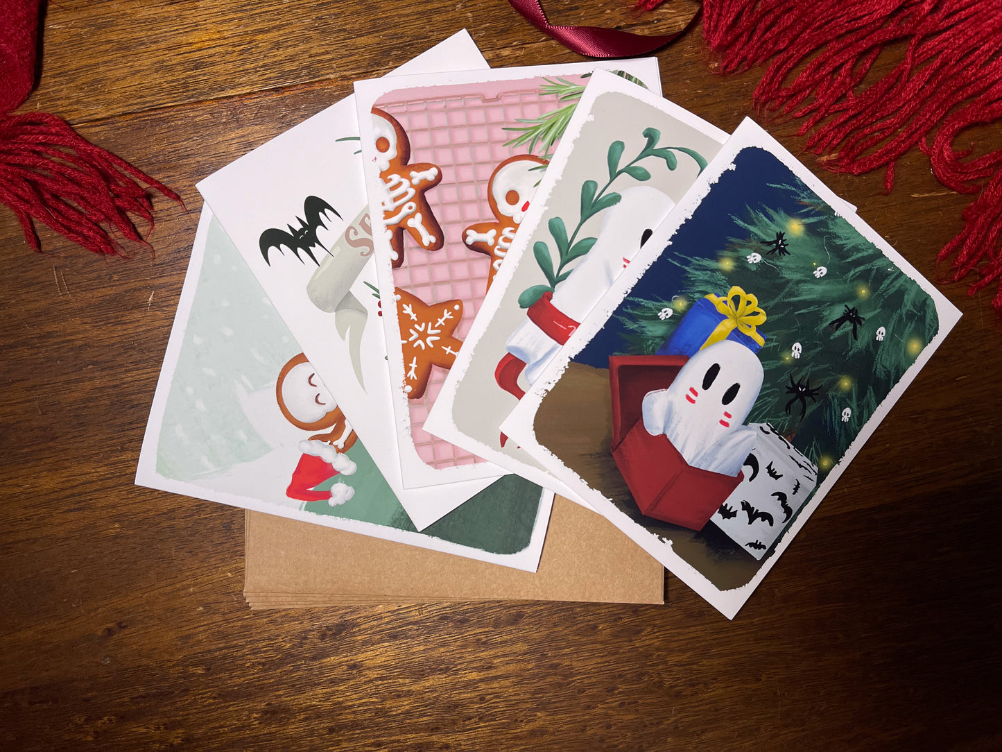 Spooky Christmas Card Set (5 pack)