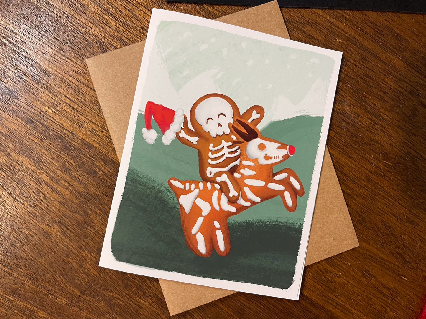 Gingerbread Skelly Holiday Cards