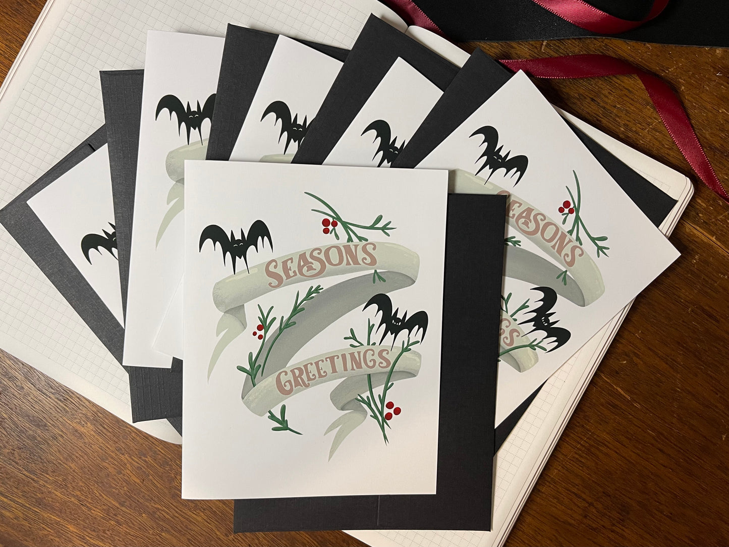 Spooky Bats Christmas Cards