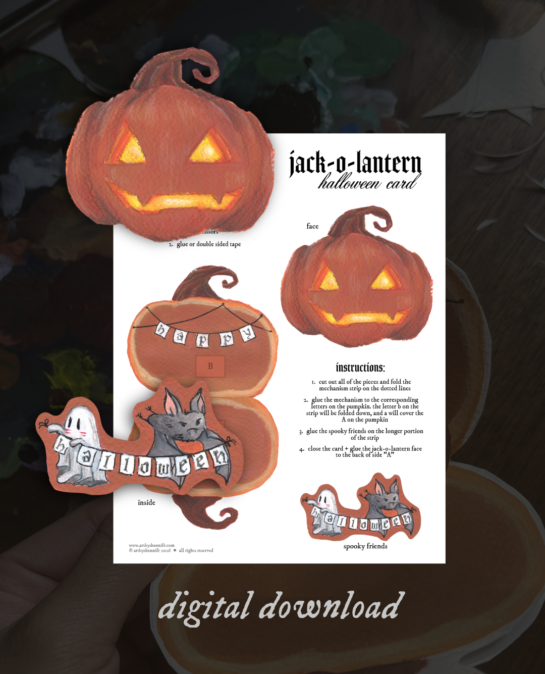 Halloween Card Papercraft Download