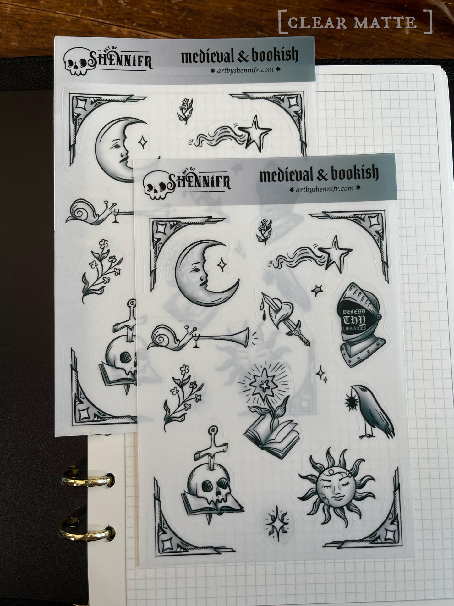 Medieval & Bookish ✷ Sticker Sheet