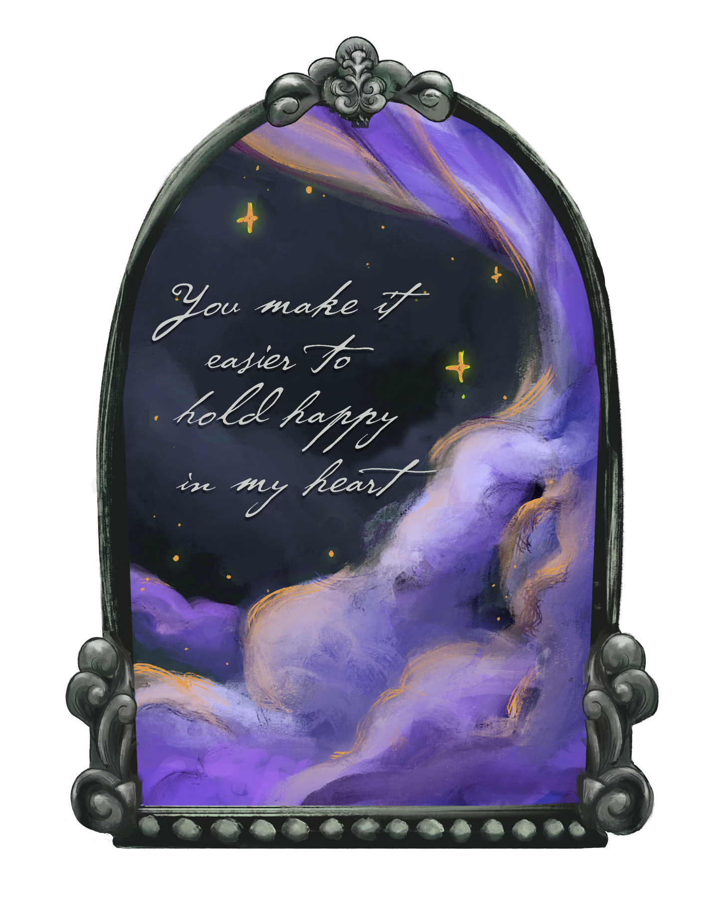 Celestial Cloudy Love Print