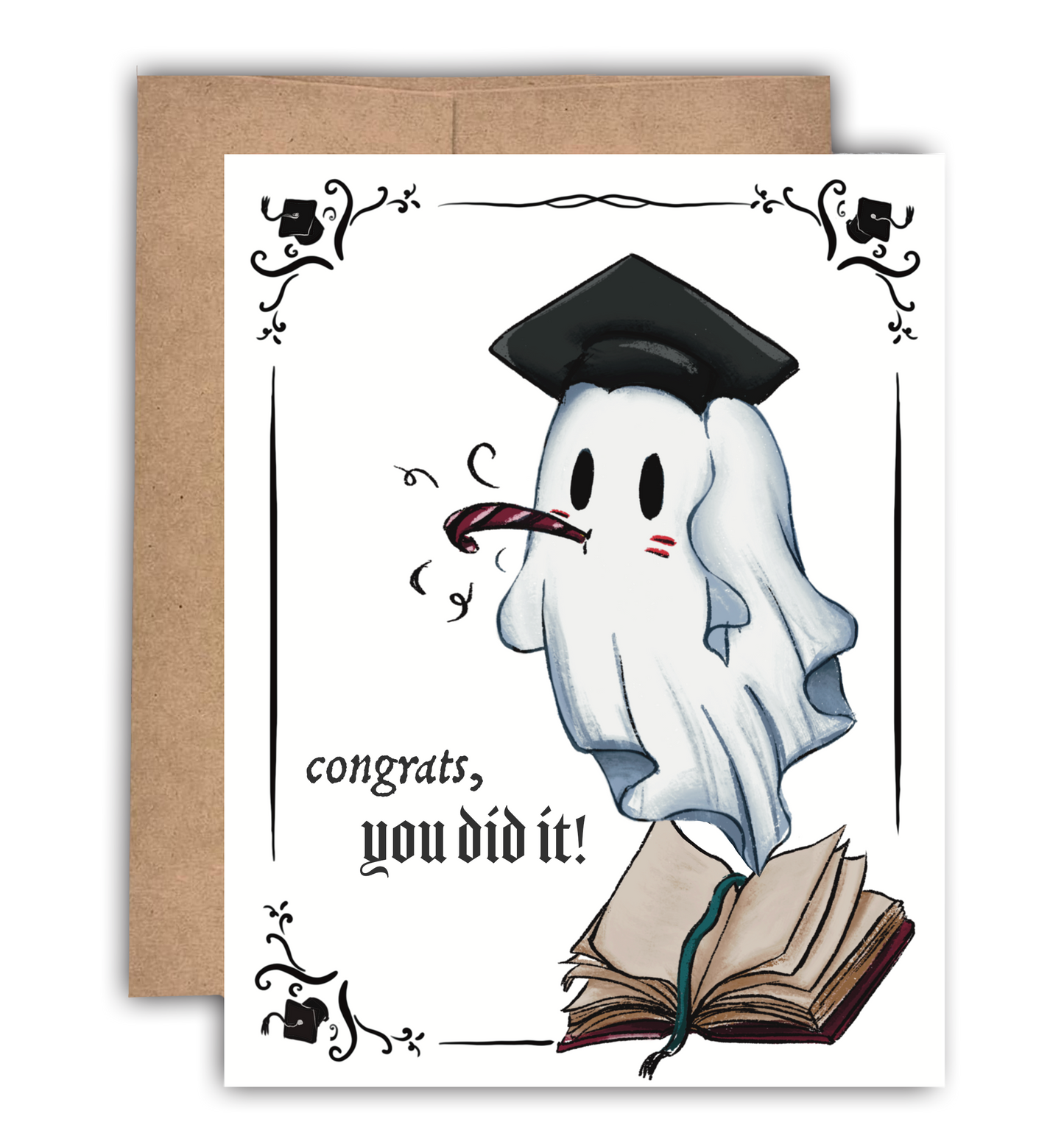 Ghostie Graduation Card