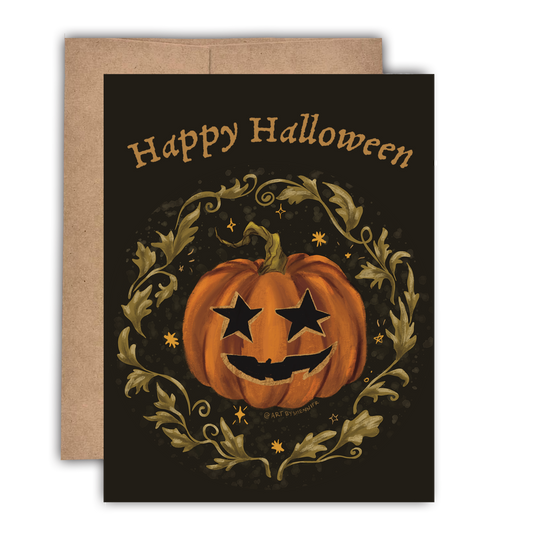 Gourd Halloween Card