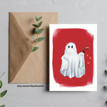 Wilted Flower Ghost Greeting Card ✷ Discontinued