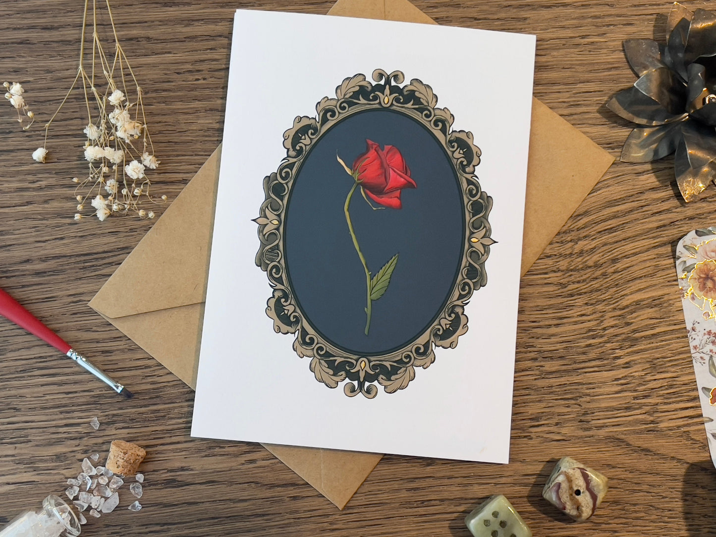 Gothic Rose Greeting Card