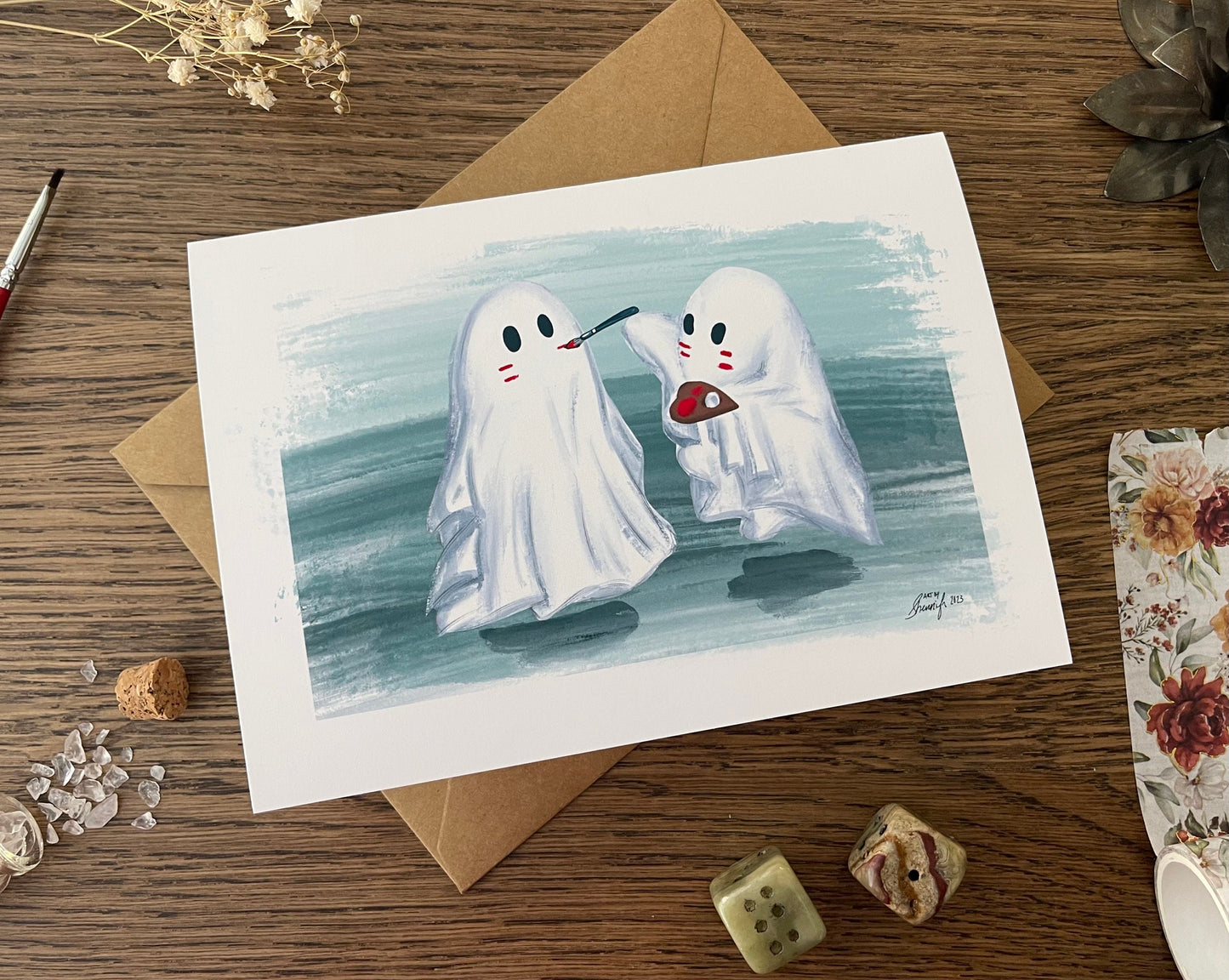 Besties Ghosts Greeting Card