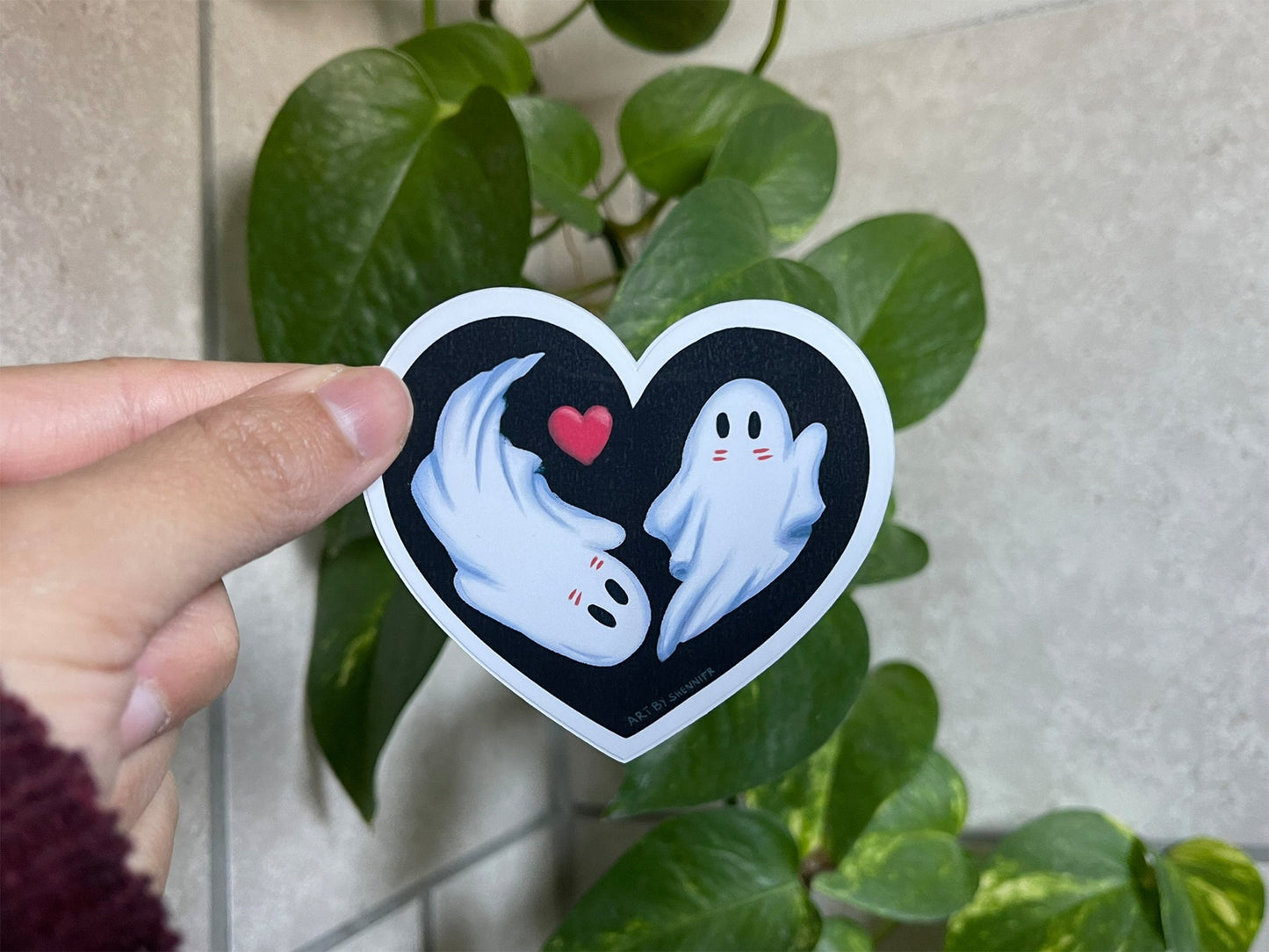 Ghostie Hearts Sticker