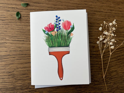 Floral Brush Greeting Card