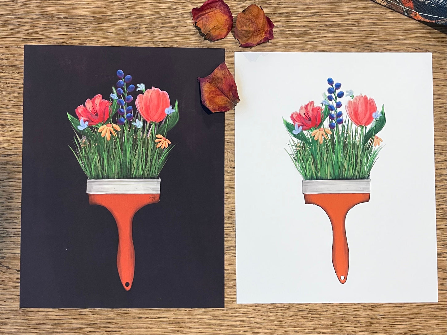 Floral Paintbrush Matte Print