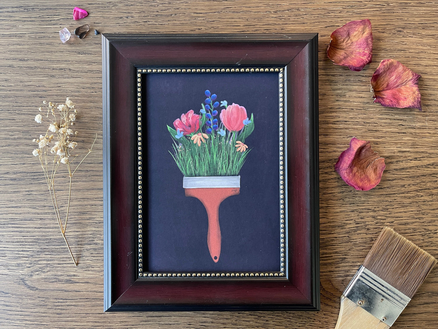 Floral Paintbrush Matte Print