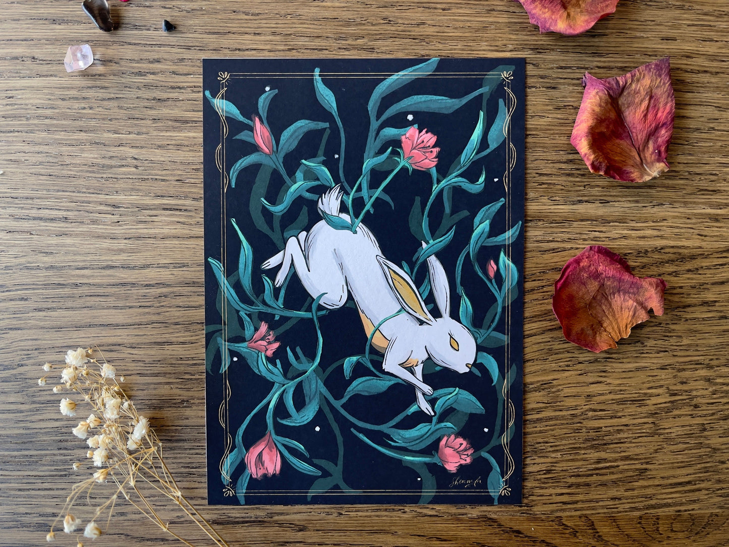 Embellished Rabbit Floral Print ✷  discontinued