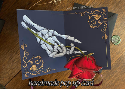 Gothic Flower Pop-Up Card