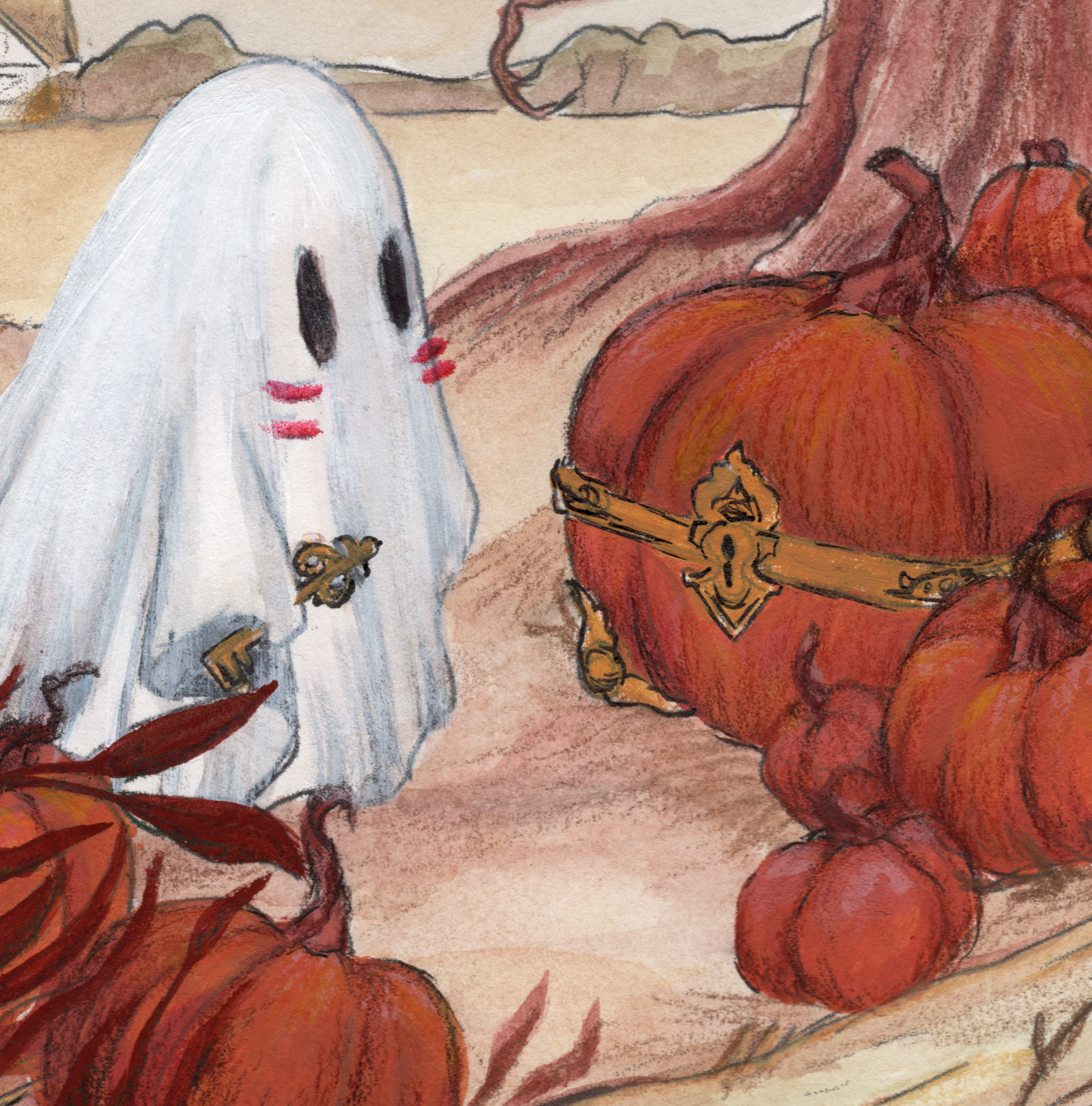 Morrow At The Pumpkin Patch Print