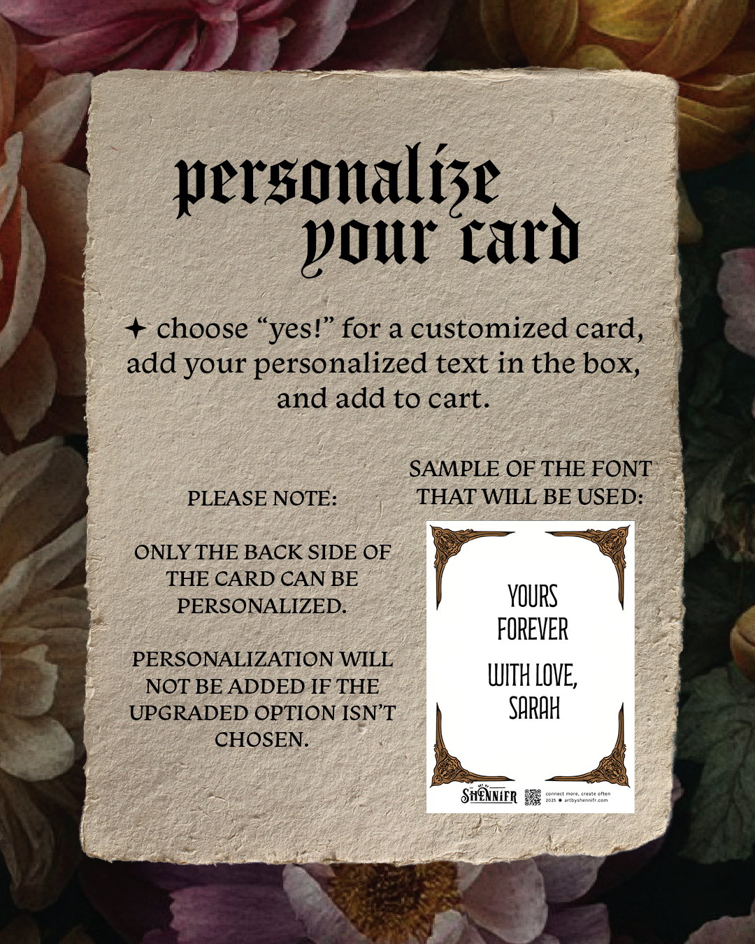 Gothic Cobweb Card | Customizable Valentine's Card