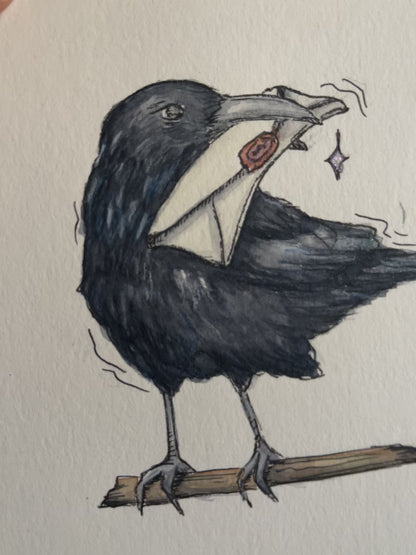 Connect More Crow Original Painting