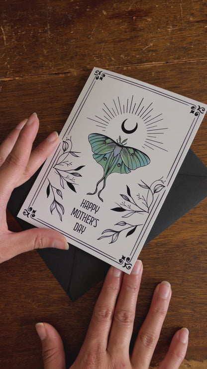 Luna Moth Mother's Day Card