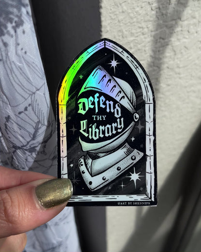 Defend Your Library Holo Sticker