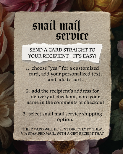 Gothic Cobweb Card | Customizable Valentine's Card