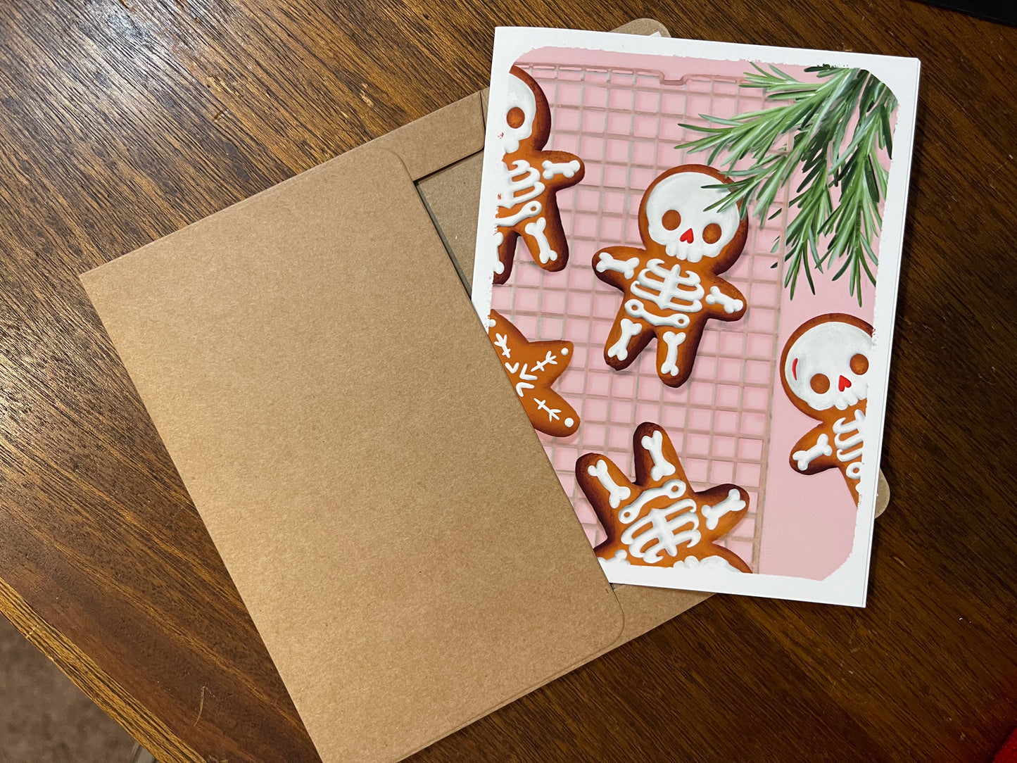Gingerbread Skelly Holiday Cards