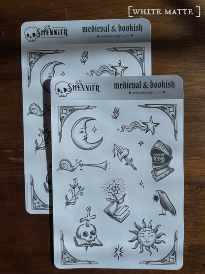 Medieval & Bookish ✷ Sticker Sheet