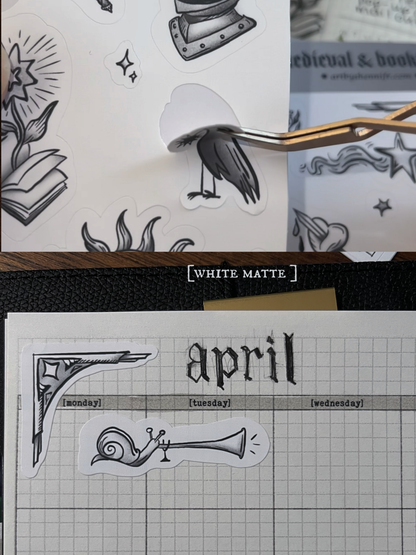 Medieval & Bookish ✷ Sticker Sheet